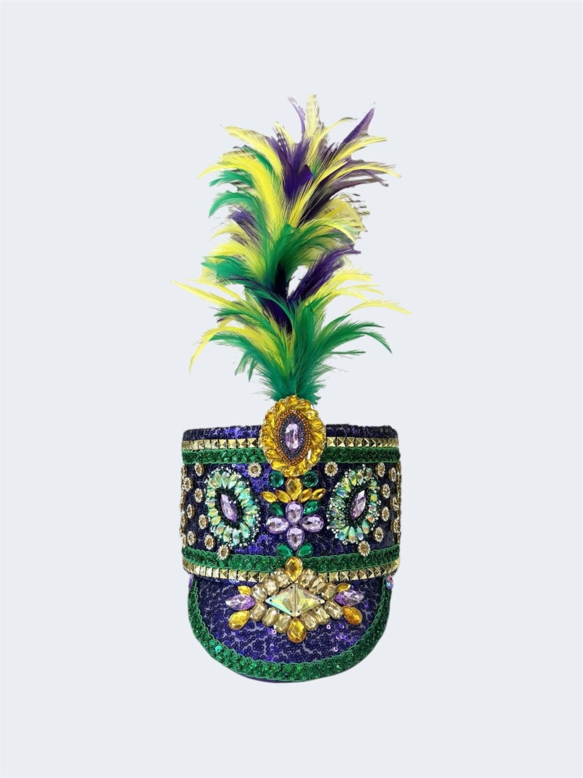 Mardi Gras Feather Hat