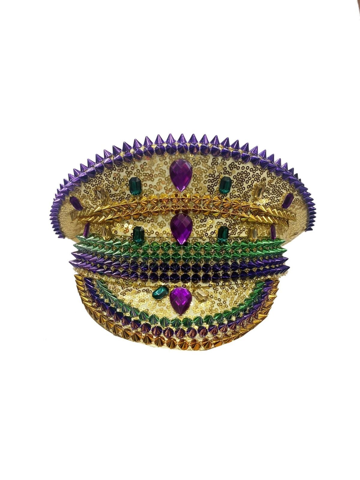 Mardi Gras Rhinestone Hat